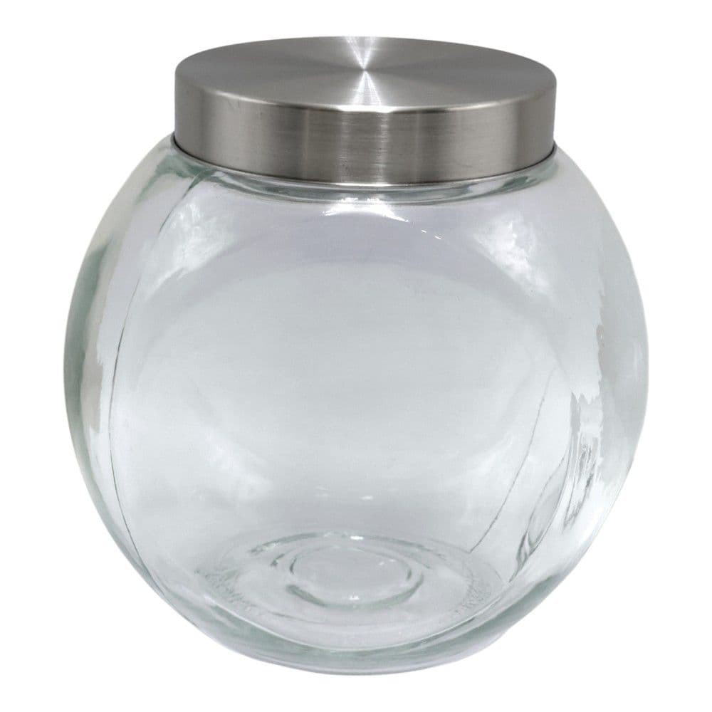 Kavanoz hermetik me përkulje, qelqi/metalike, transparente/gri, 2.5 L / Dia. 11 x H 18 cm
