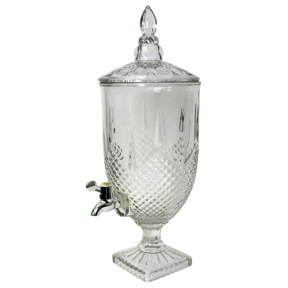 Kavanoz dispenser me rubinet, qelq, transparente, Dia. 19.5 x H 50 cm