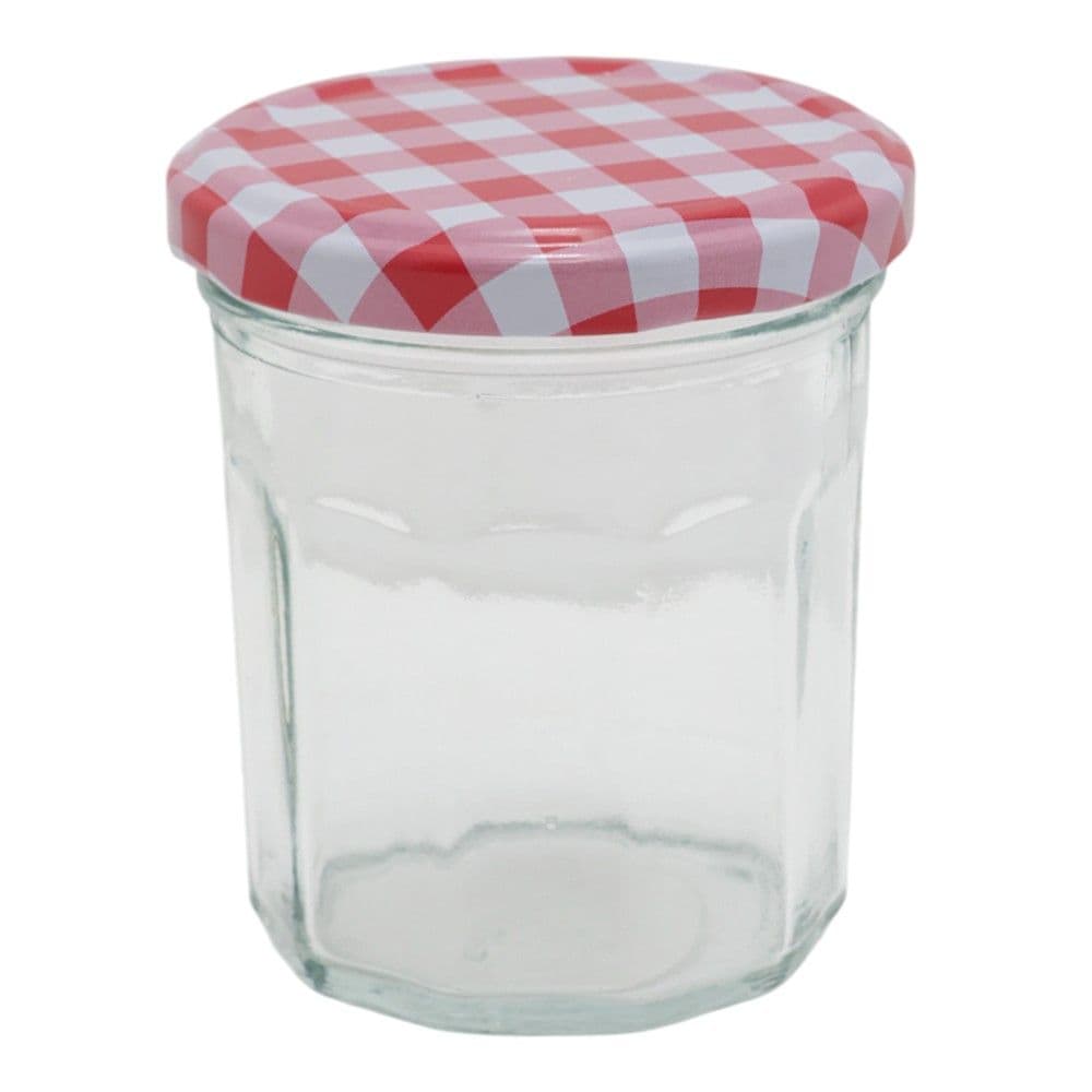 Kavanoz me kapak, qelq/metalike, transparente, 190 ml / Dia. 7.5 x H 8.5 cm