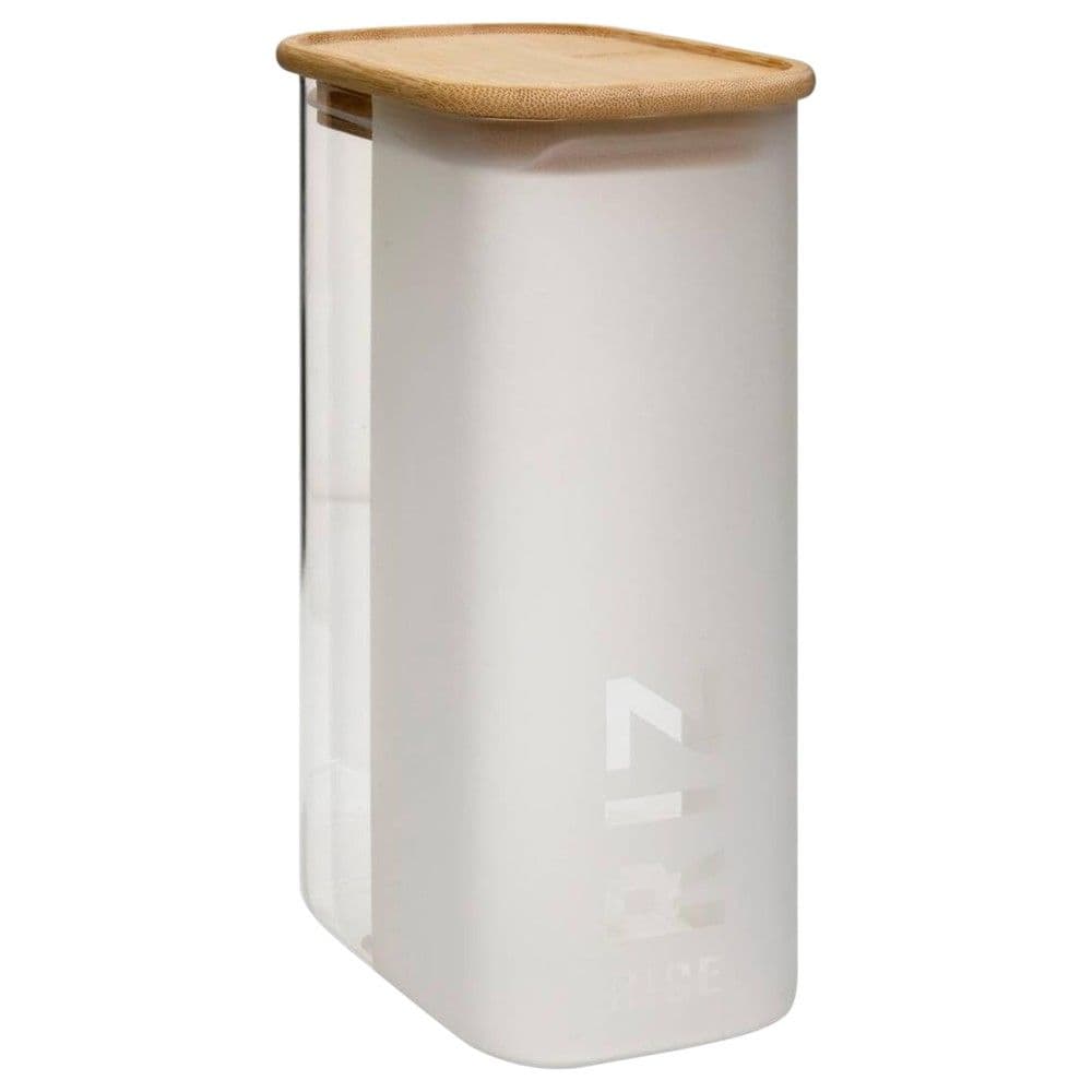 Kuti konservimi për oriz Glassy, qelq/bambu, transparente/natyrale, 1.6L / 8x12x21.5 cm