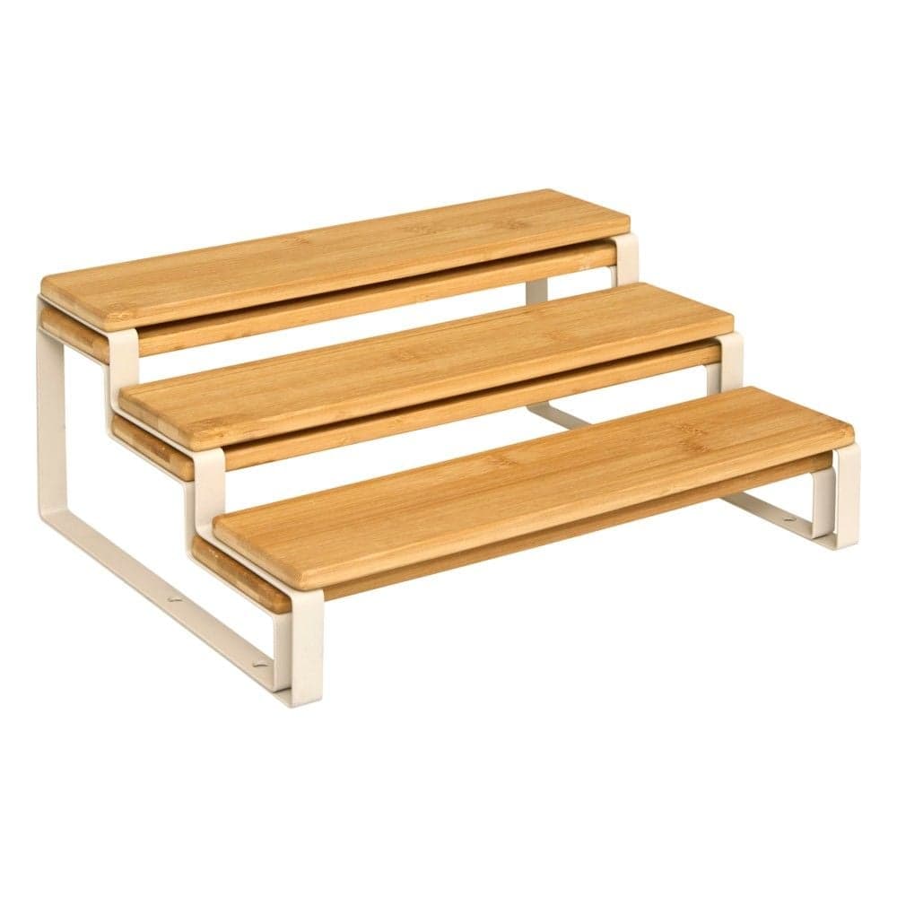 Organizues erëzash me kate Ordera, çelik/bambu, natyrale/e bardhë, 32x26x13.5 cm