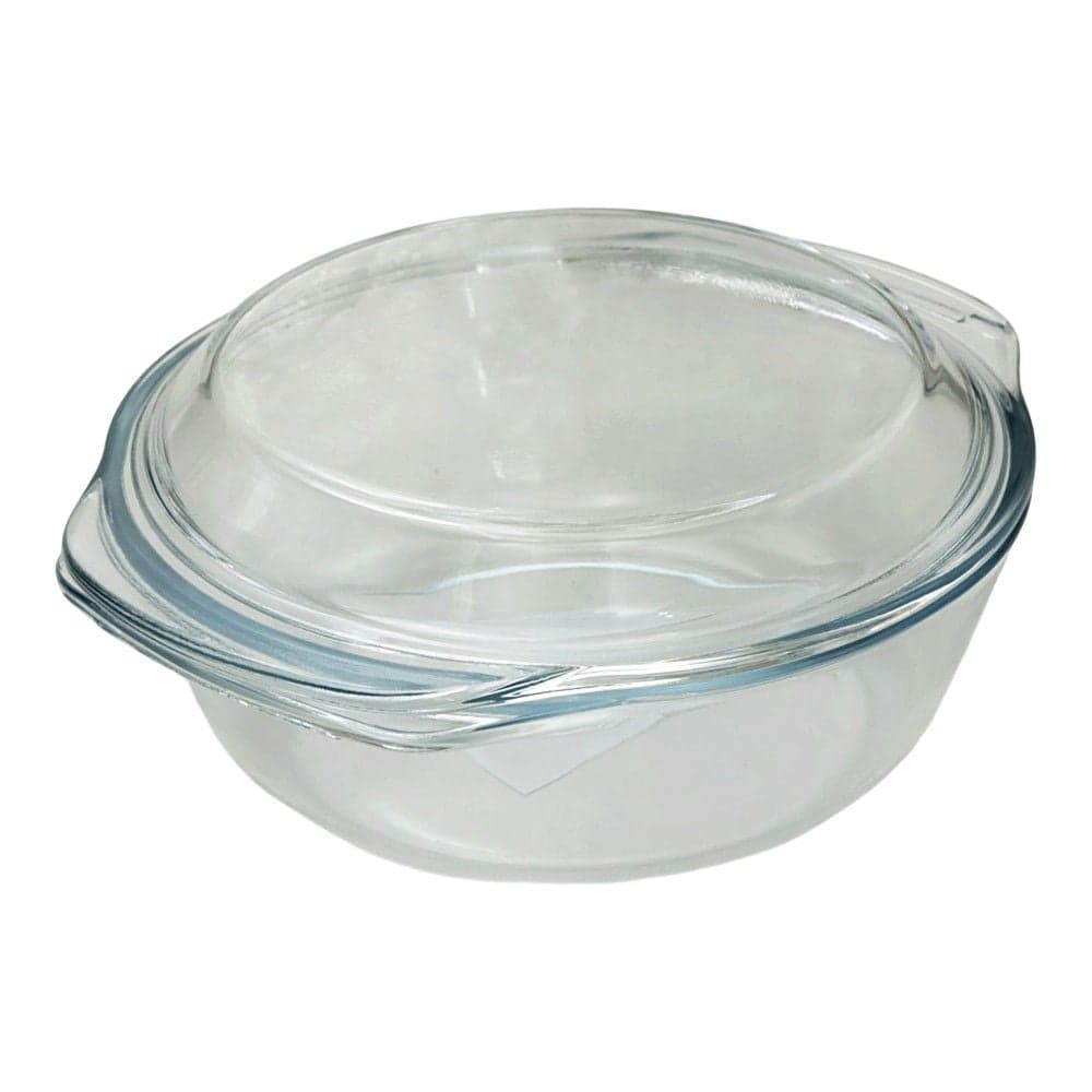 Tavë furre me kapak ItalCasa, qelqi, transparente, 1.5L / 23.5x20.6x9.6 cm