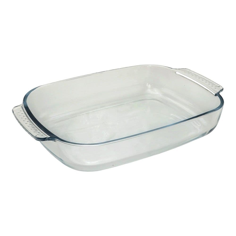 Tavë furre ItalCasa, qelqi, transparente, 3.8L / 38x25.5x6.5 cm