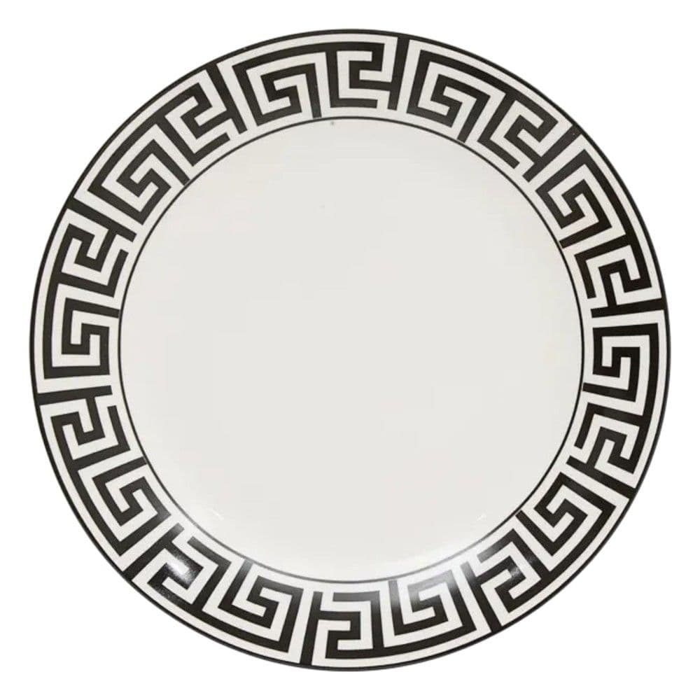 Pjatë servirje The Palm Resort, porcelan, e bardhë/e zezë, Dia. 26.8 x H 2.5 cm