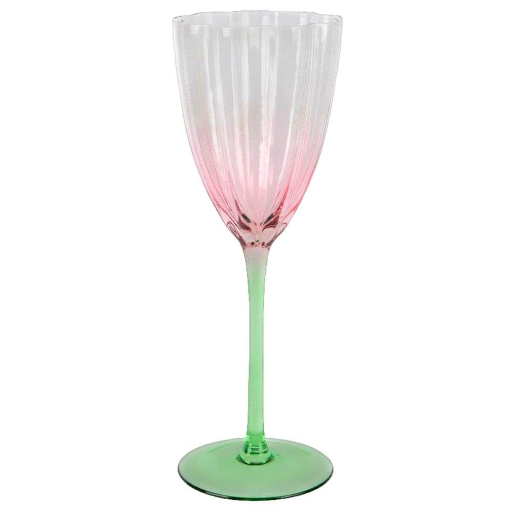 Gotë shampanje Fleur, qelq, jeshile/e kuqe, Dia. 8.3 x H 23.5 cm