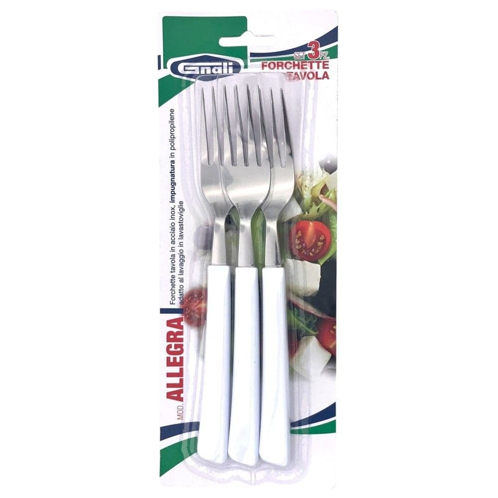 Pirun tavoline Allegra (PK3), inoks/plastike, ngjyrë argjendi/e bardhë, 20.5 cm
