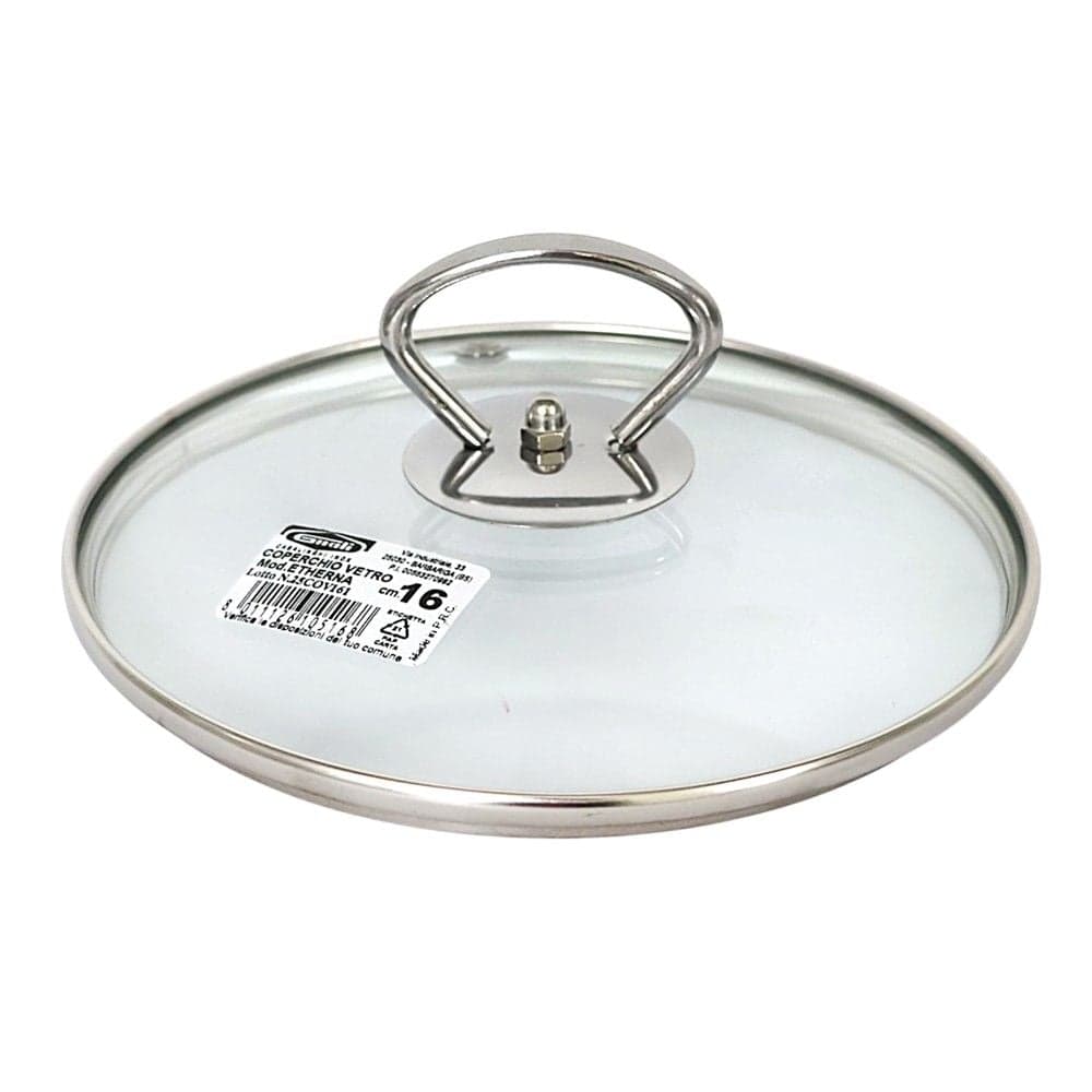 Kapak për tenxhere Etherna, qelq/inoks, transparente/ngjyrë argjendi, Dia. 16 cm