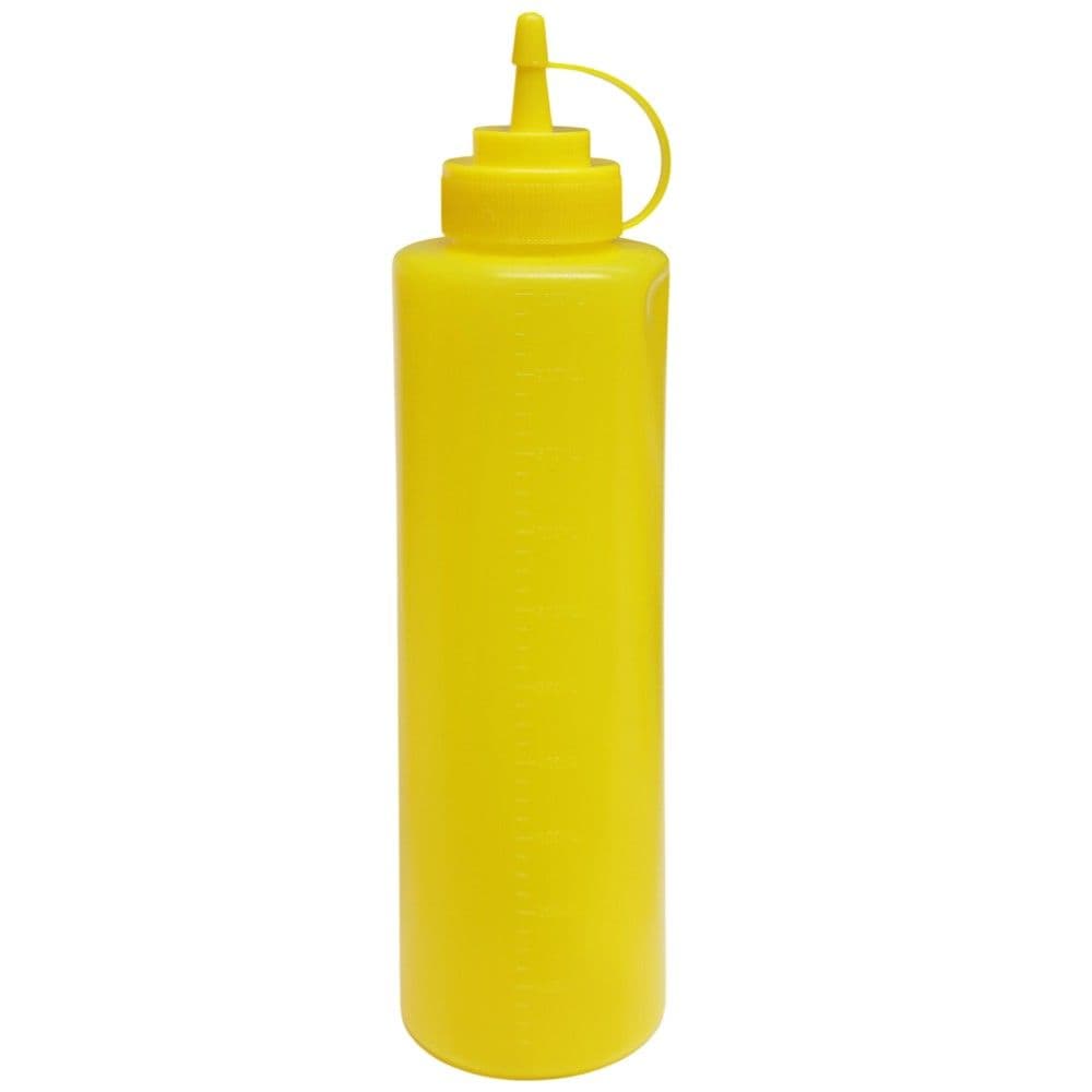 Mbajtëse për mustardë, plastike, e verdhë, 1000 ml / Dia. 7.9 x H 28.5 cm