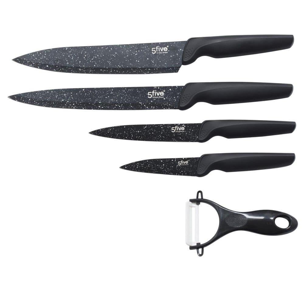 Set thikash kuzhine dhe qëruese Caractere, inoks, e zezë, 36.3x16.9x3 cm
