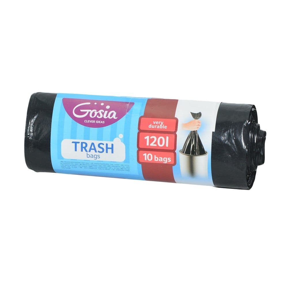 Qese mbeturinash, Gosia, plastike, 120 lt, 70x110 cm, e zezë), 10 ndarje, 1 copë