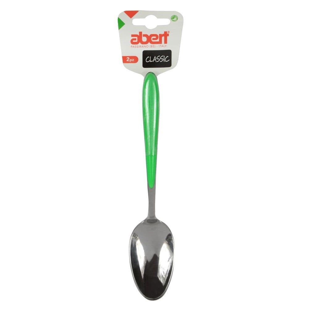 Lugë tavoline, 2 copë, 19.5 cm, (jeshile), inoks dhe plastikë