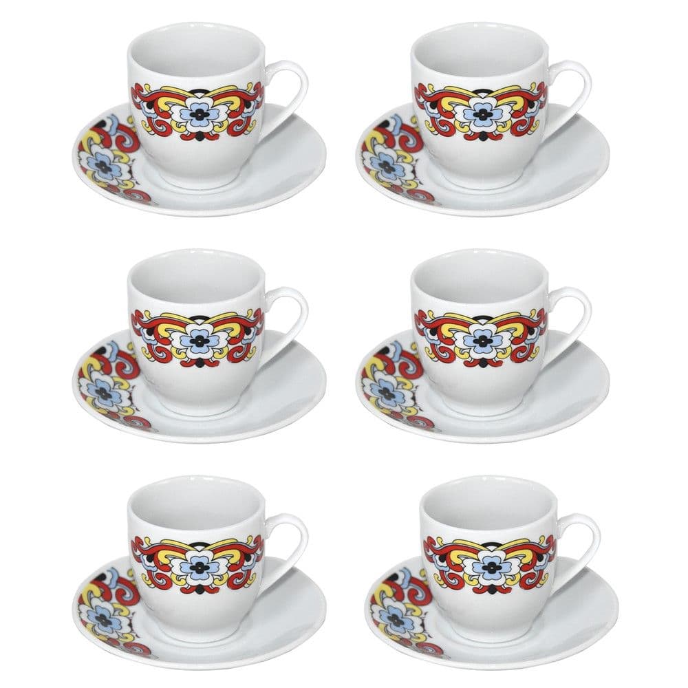 Filxhan kafe, qeramik, e bardhe, 6 cope