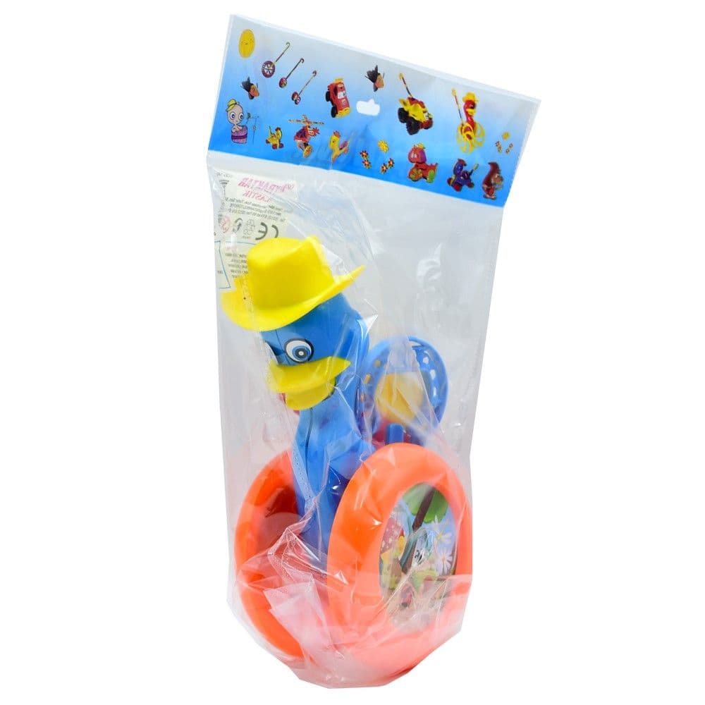 Lodër që ndihmon fëmijët të mësojnë të ecin, Rattle Duck, plastikë, 34 cm, mikse, 1 copë