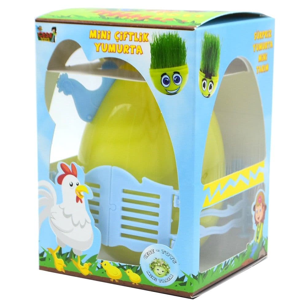 Fermë lodër me aksesorë, me paketim në formë veze, Eggs Mini Agriculture, Cese Toys, plastikë, 9.5x9.5x19 cm, mikse, 1 copë