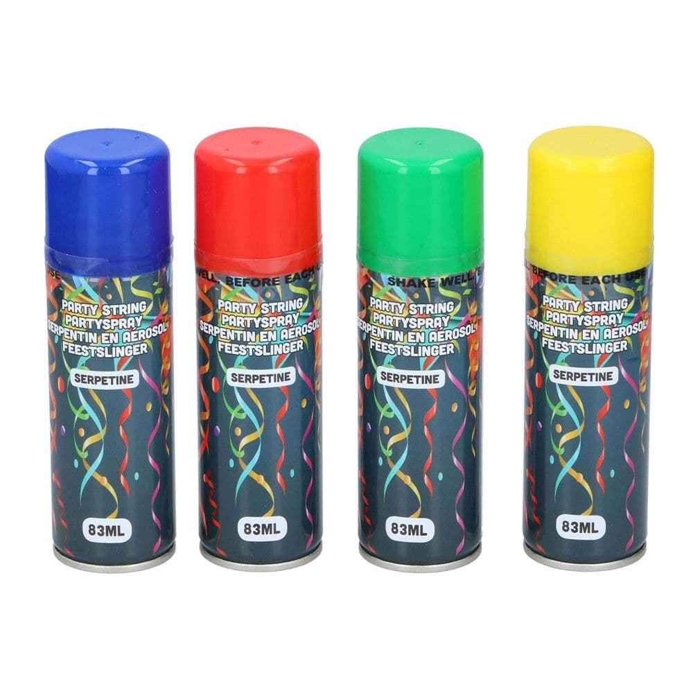 Spray me shkumë dekorative për festa, Serpentine, metal, 83 ml, mikse, 1 copë