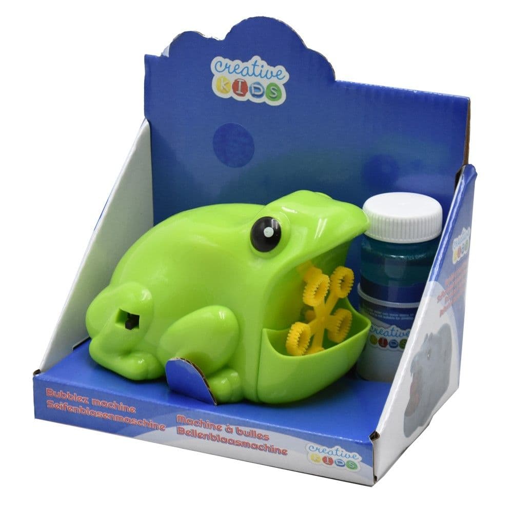 Lodër bretkosë që bën flluska për fëmijë, Eddy Toys, plastikë, 23 cm, e gjelbër, 1 copë