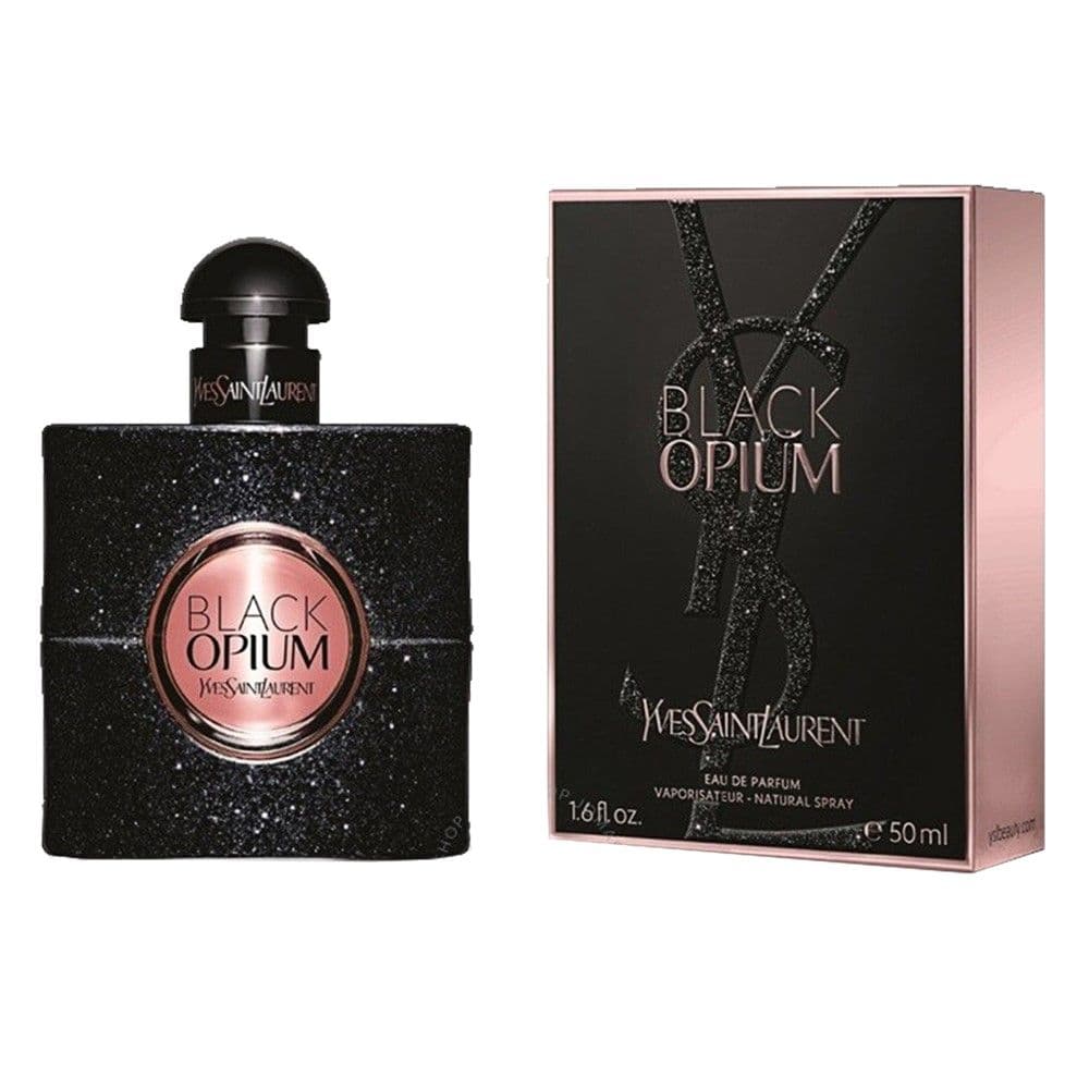 Parfum për femra, Black Opium, Yves Saint Laurent, EDP, qelq, 50 ml, rozë dhe e zezë, 1 copë