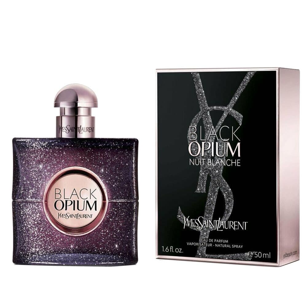 Parfum për femra, Black Opium Nuit Blanche, Yves Saint Laurent, EDP, qelq, 50 ml, rozë dhe e zezë, 1 copë