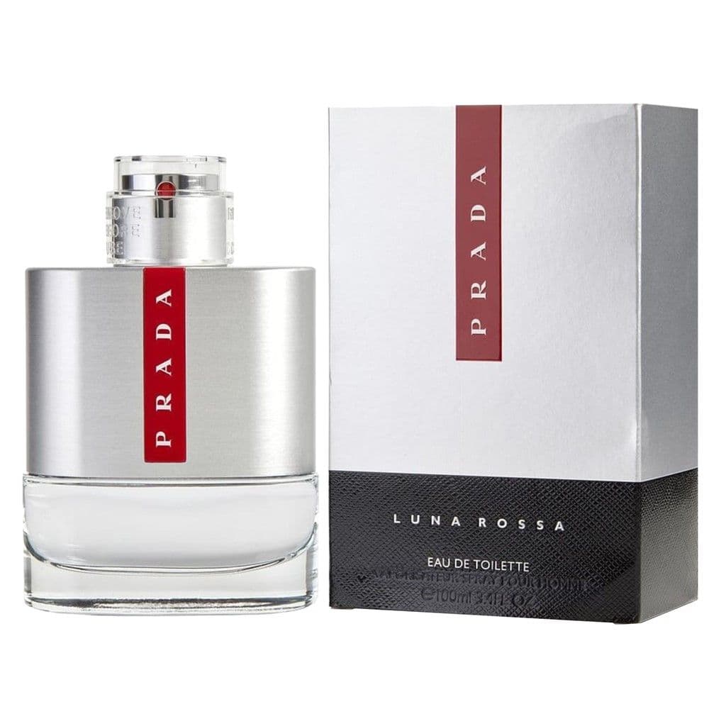 Parfum për meshkuj, Luna Rossa, Prada, EDT, qelq, 100 ml, e kuqe dhe argjend, 1 copë