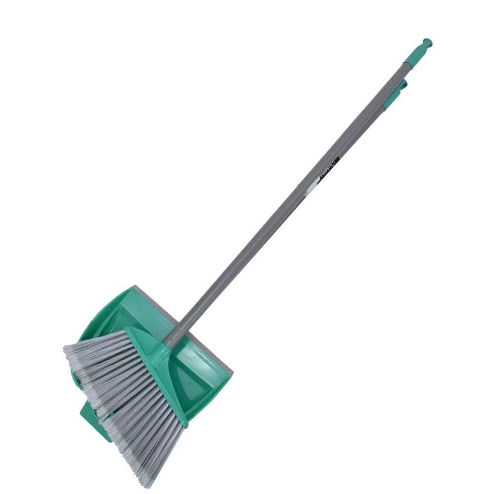 Set me fshesë dhe kaci, Perfetto, plastikë, 130x35x22 cm, gri dhe e gjelbër, 1 copë