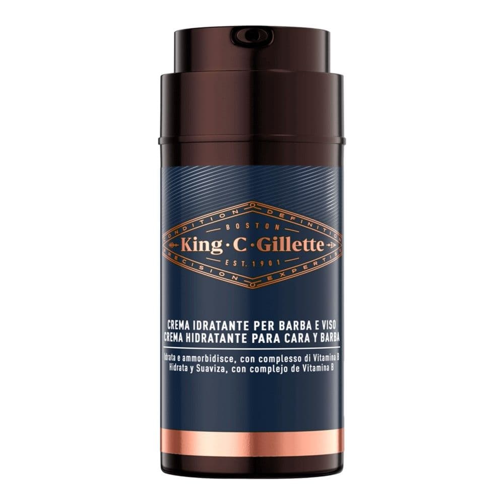 Krem hidratues, për fytyrën dhe mjekrën, me vitaminë B, King C Gillete, 100 ml