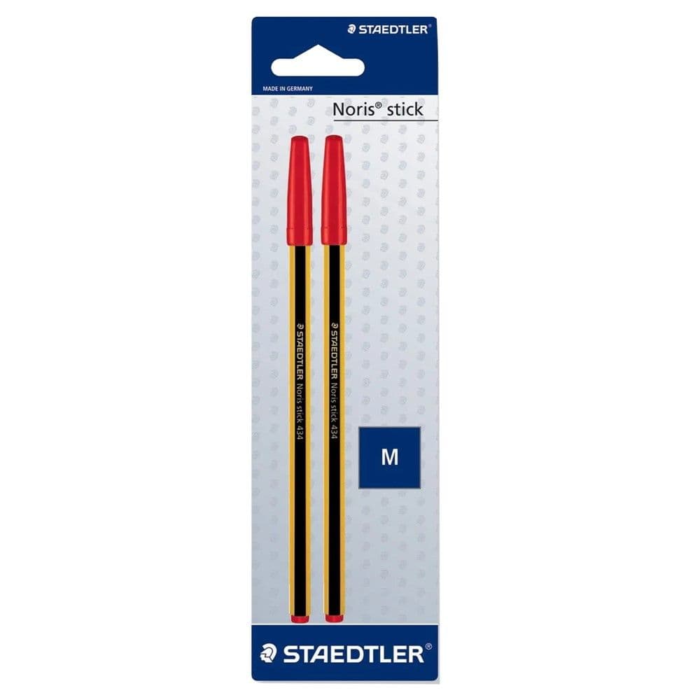 Stilolaps, Noris, Staedtler, plastikë, 23.8x6.8x1 cm, e kuqe dhe e verdhë, 2 copë