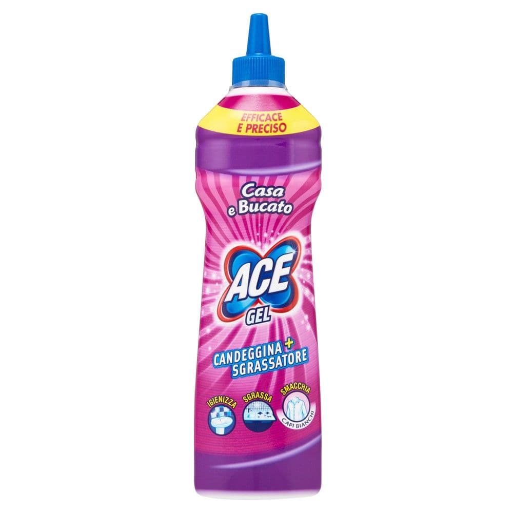 Detergjent xhel me efekt zbardhues dhe kundër papastërtive, Ace, plastikë, 500 ml, rozë, 1 copë