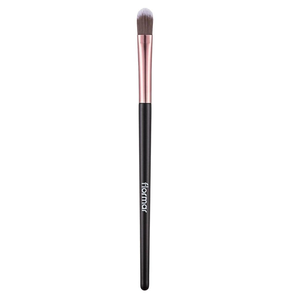 Furçë profesionale për aplikimin e korrektuesit të makeup-it, Flormar, plastikë dhe najlon, 17 cm, e zezë dhe rozë, 1 copë