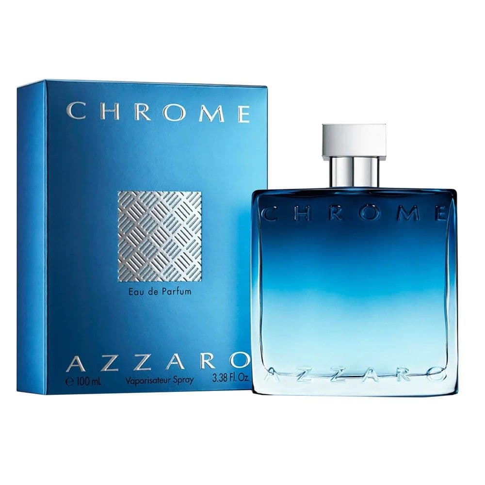 Parfum per meshkuj, Azzaro, Chrome, EDP, 100 ml, qelq dhe metal, blu, 1 cope