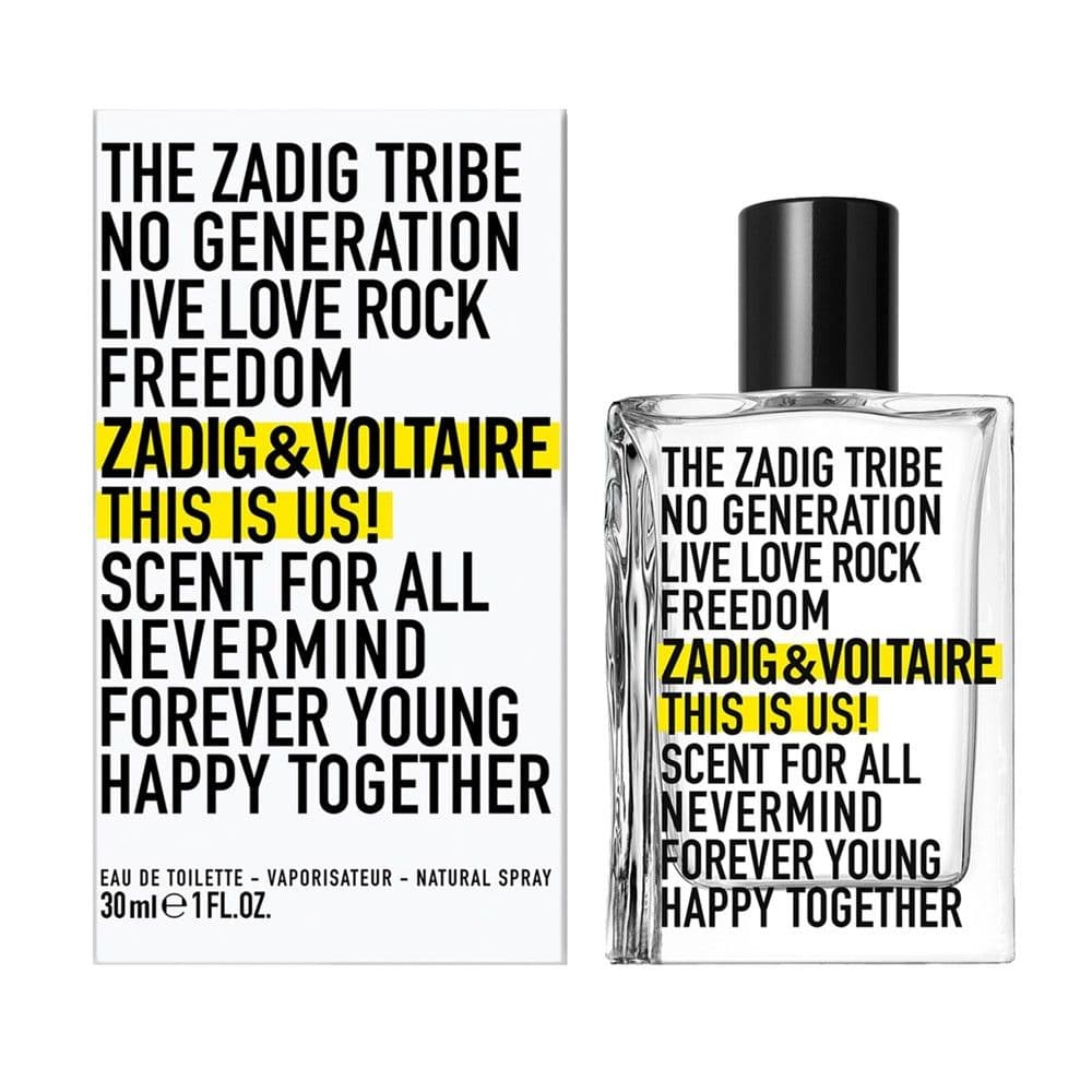Parfum per meshkuj, Zadig&Voltaire, This Is Us, EDT, e bardhe, 30 ml, 1 cope
