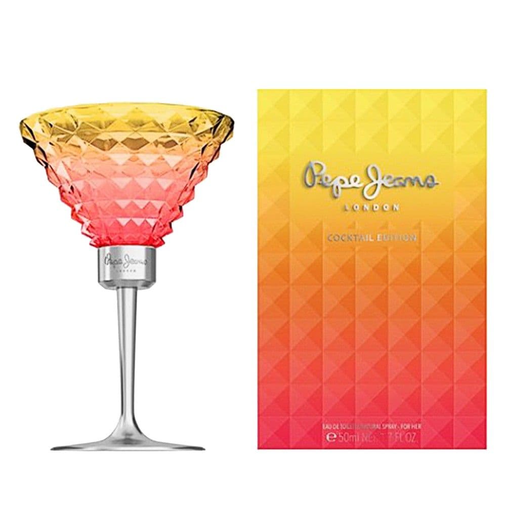 Parfum për femra, EDT, For Her, Pepe Jeans, Cocktail Edition, qelq dhe metal, 100 ml, blu dhe argjend, 1 copë
