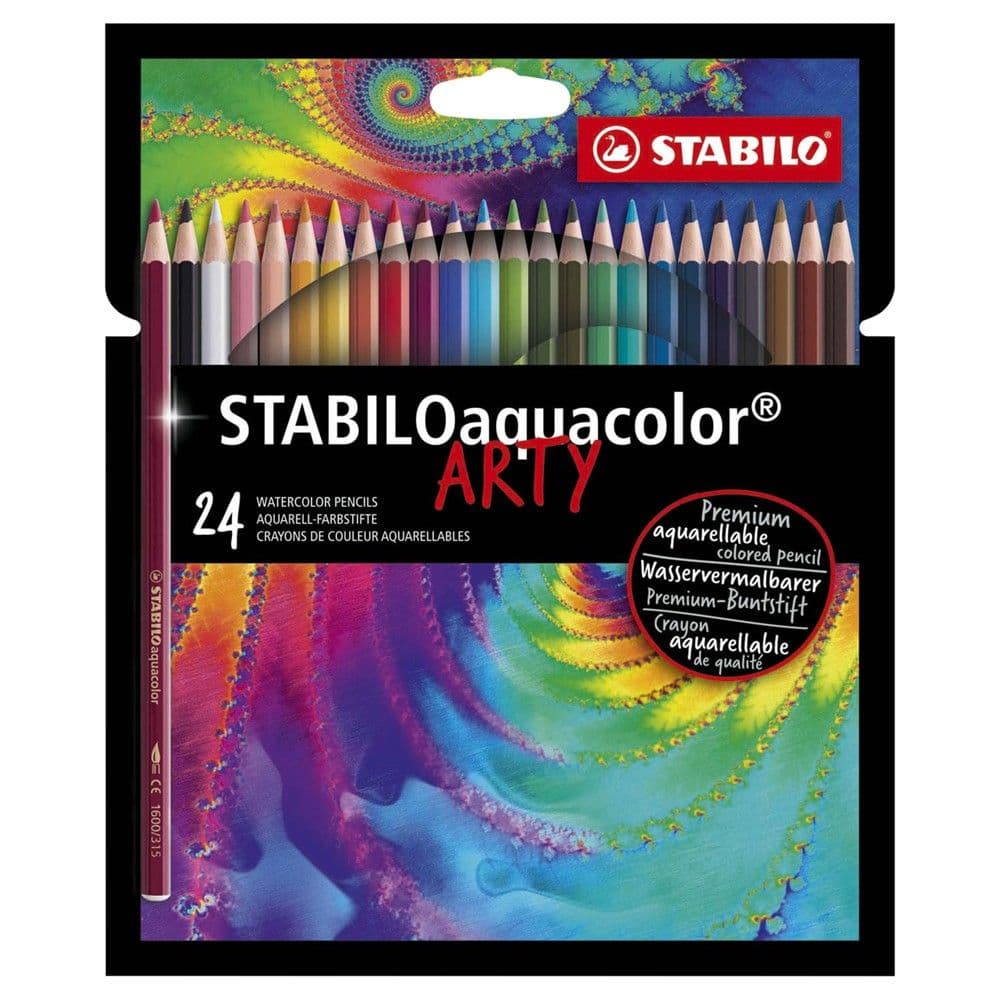 Lapsa me ngjyra, Aquacolor, Stabilo, dru, 21.5x17.8x1 cm, mikse, 24 copë