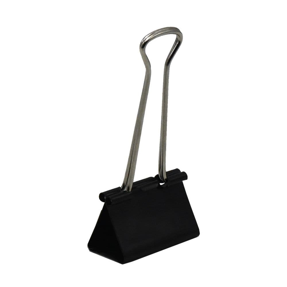 Kapëse aktesh me veshë, Double A, metal dhe plastikë, 4.1 cm, e zezë, 12 copë