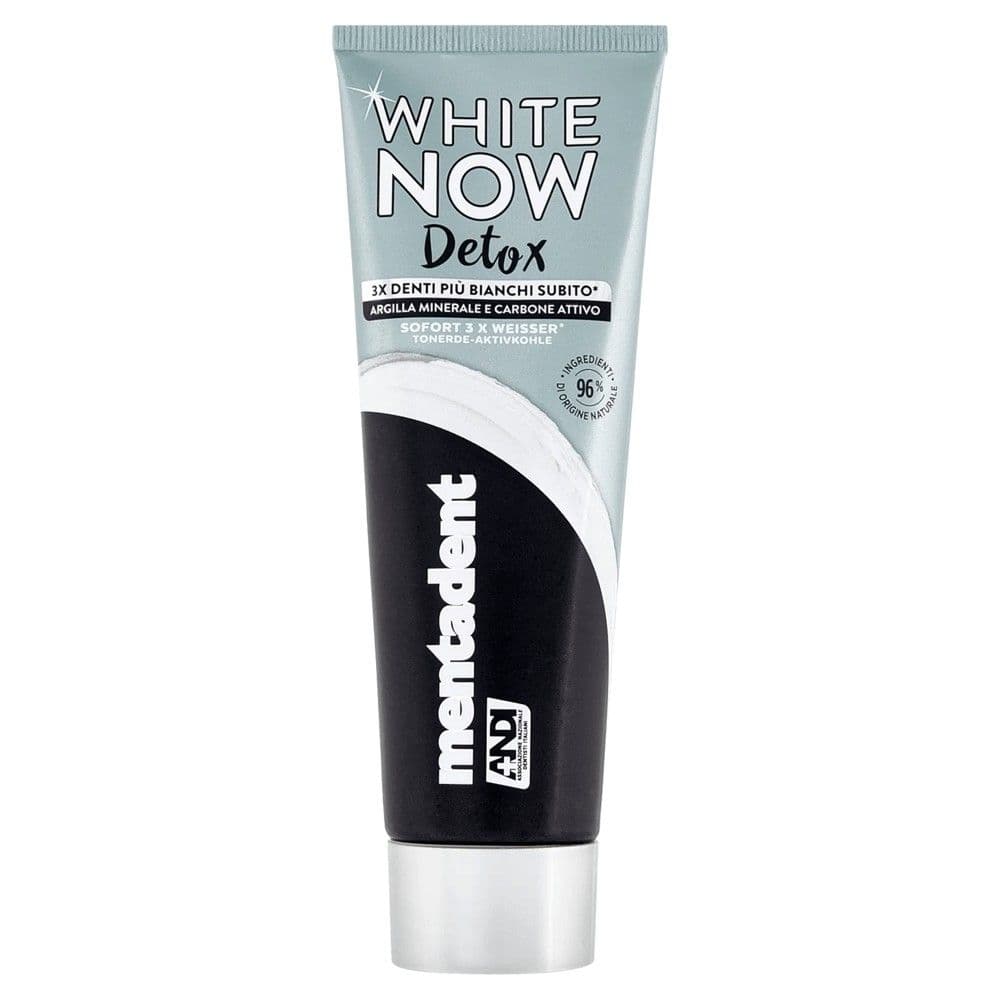 Pastë dhëmbësh, Mentadent, White now detox, e zezë, 75 ml, 1 copë