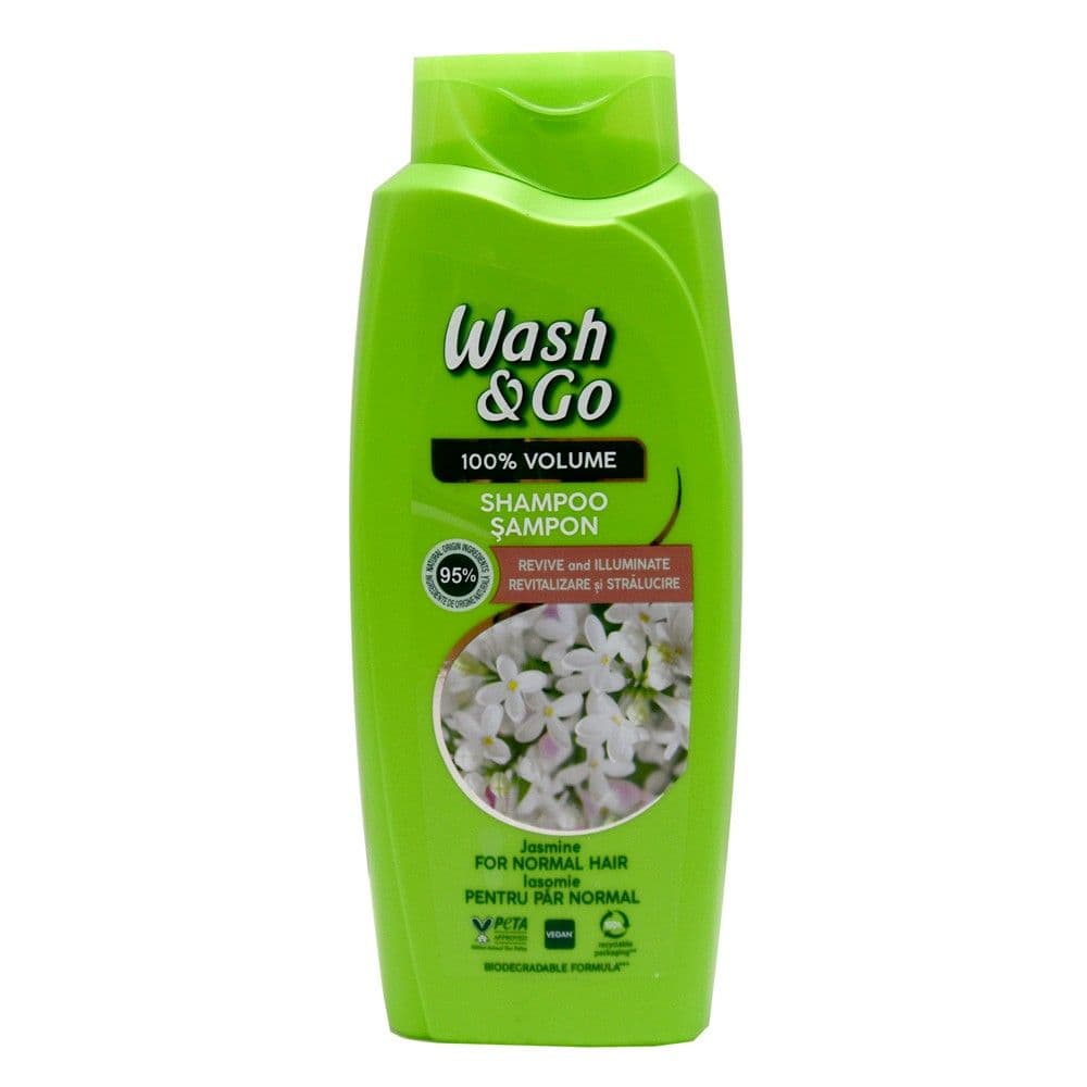 Shampo flokësh për volum, me efekt hidratues, Wash & Go, plastikë, 675 ml, e gjelbër, 1 copë