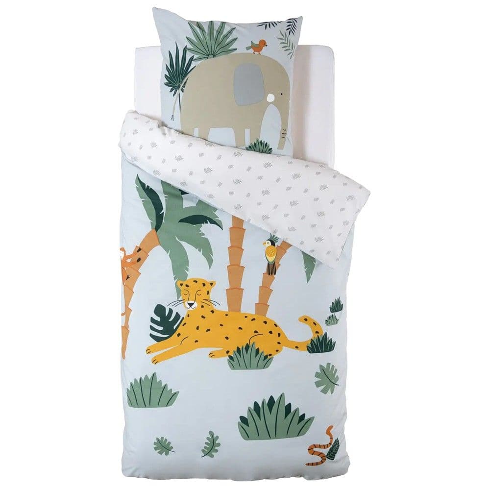 Set carcafë për fëmijë, Jungle, pambuk, 200x140 cm, mikse, 1 copë