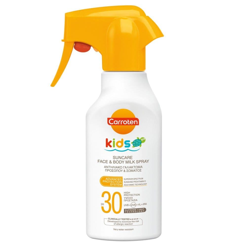 Krem mbrojtes, Carroten Kids, për fytyrë dhe trup për fëmijë, SPF30, 270 ml