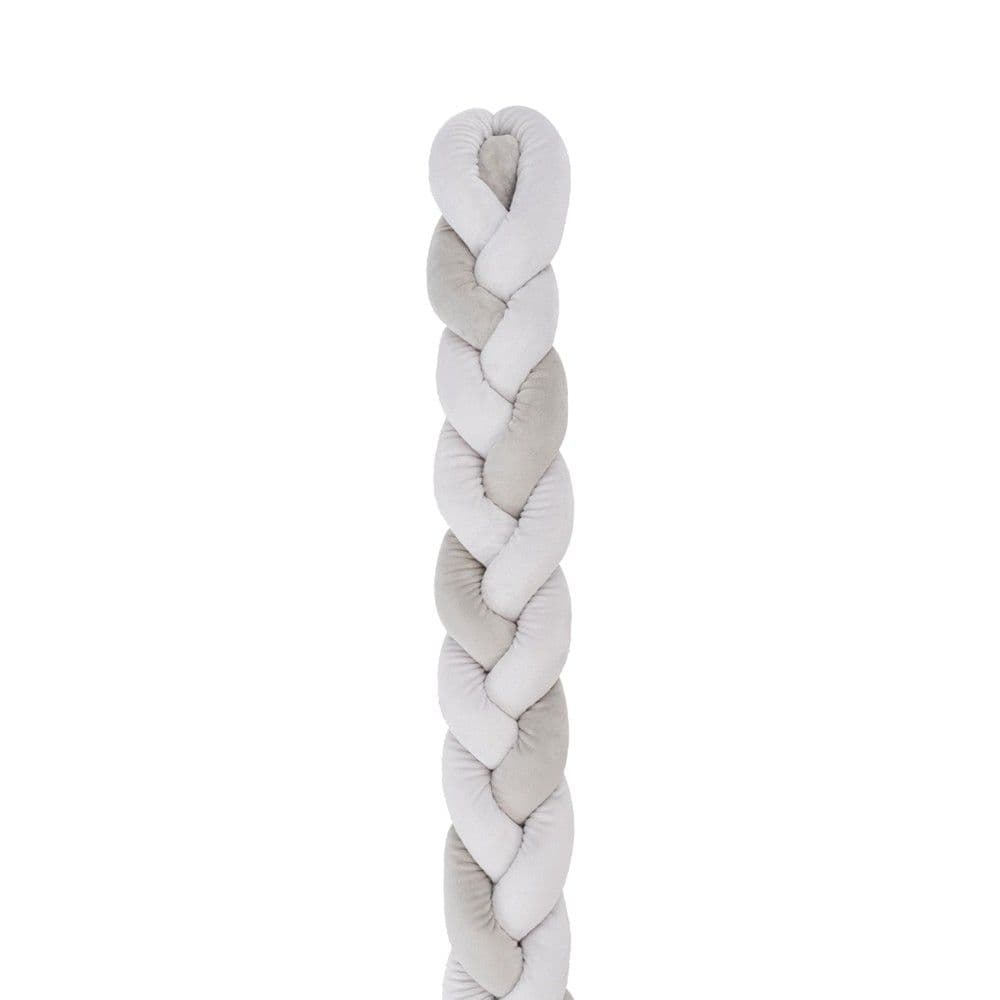 Anësore krevati gërshet, Kikka boo, poliestër, 180x15 cm, gri dhe e bardhë, 1 copë