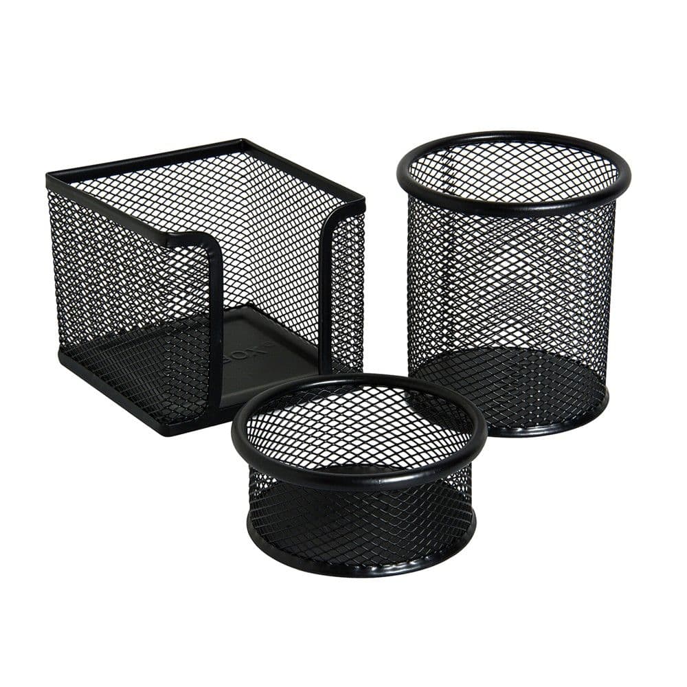 Set organizues tavoline, Globox, metalike, e zezë, 3 pjesë, 1 pako