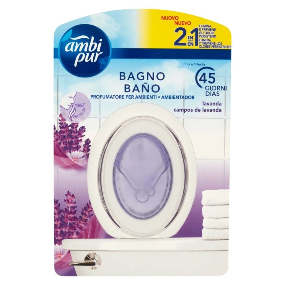 Higjenizues & aromatizues tualeti, Ambi pur Lenor, lavanda naturale, 2në1, 1 copë