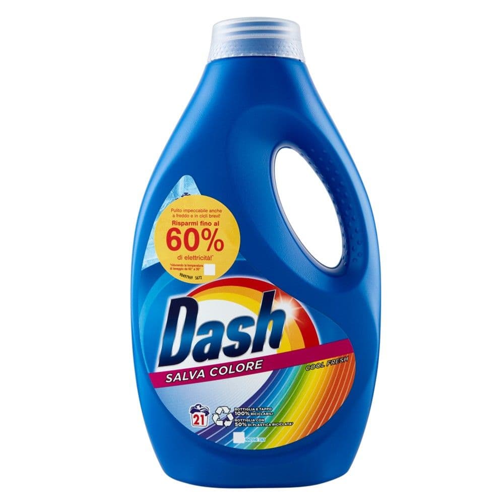 Detergjent likuid për rroba, Dash, Salva colore, 1050 ml, 21 larje, 1 copë