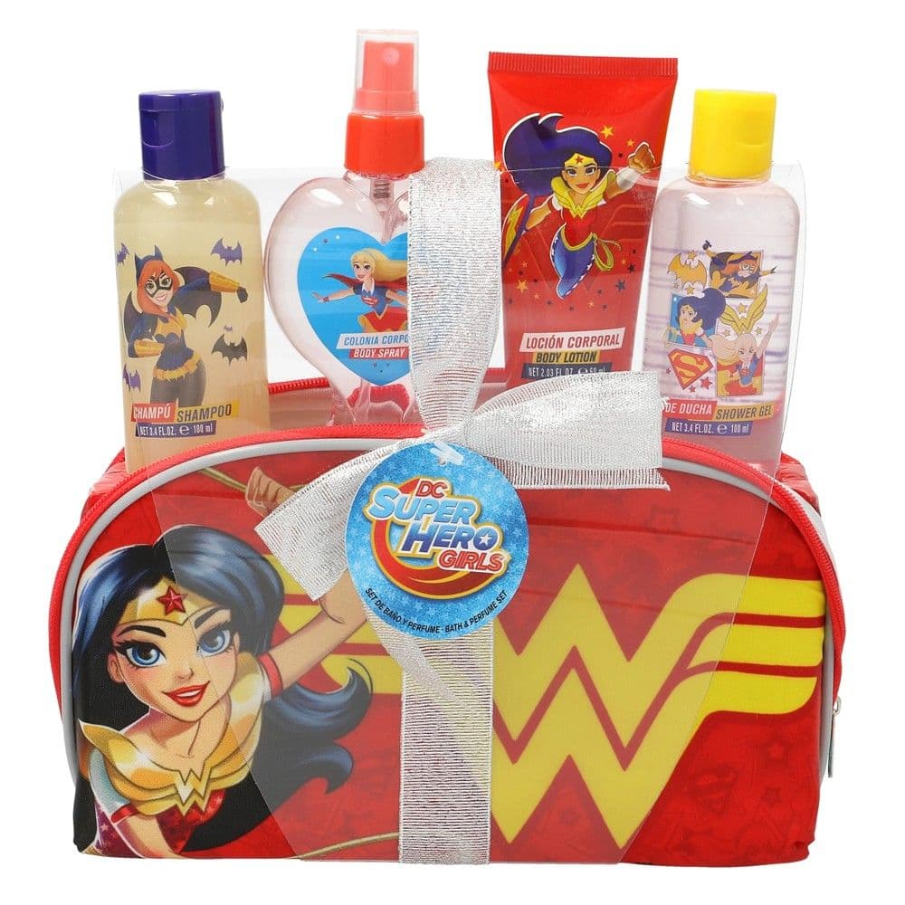Set për fëmijë, Superhero Girls, cologne 120 ml + xhel dushi 100 ml + Shampo 100 ml + lotion trupi 60 ml + cante
