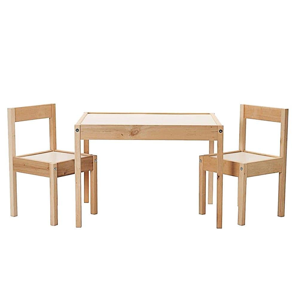 Set tavolinë dhe karrige për fëmijë, druri+MDF, natyrale, tavolina: 48.5x63x45 cm, karrigia: 28x28x50 cm