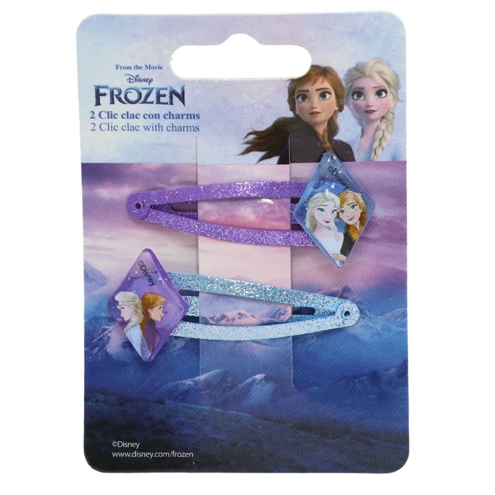 Kapëse flokësh për fëmijë, Frozen II, bojëqiell/lejla, 2 copë