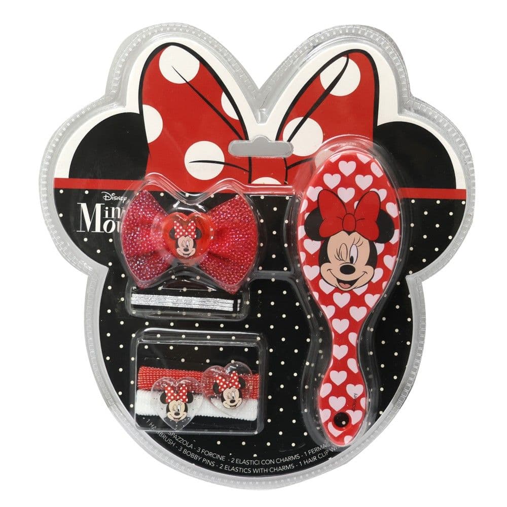 Set aksesorë flokësh për fëmijë, Minnie Mouse, e kuqe, 4 pjesë, 1 pako