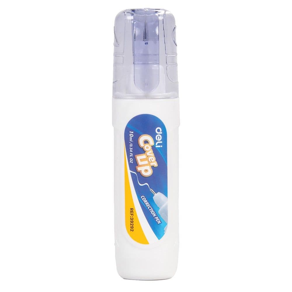 Korrektor stilolaps i lëngshëm, Deli, plastikë, 10 ml, blu dhe e bardhë, 1 copë