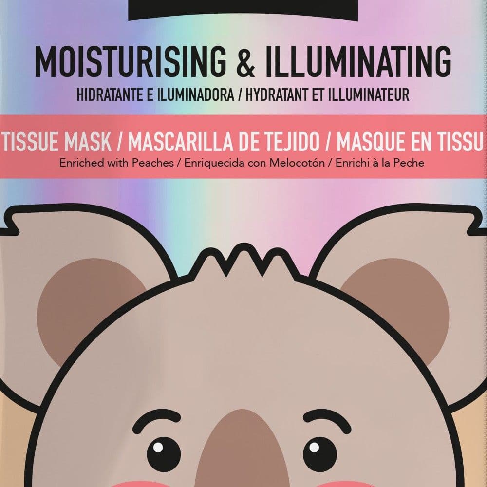 Maske per fytyren, IDC, Koala, Peach, hidratues dhe shkelqyes, 25 gr, 1 cope