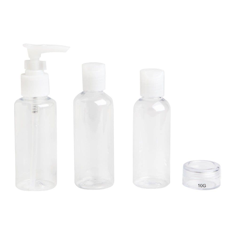 Set shishe udhetimi, IDC, polipropilen, 2x100 ml, 1x80 ml, 1x10 gr, 1 pako