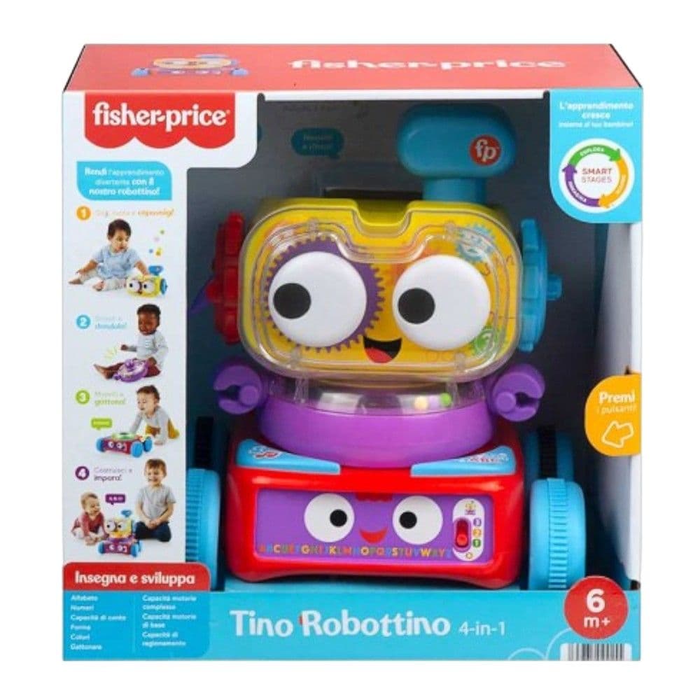 Loder per femije, Fisher Price, Tino robottino, 4 ne 1, mikse, +6 muajsh, mikse, 1 cope