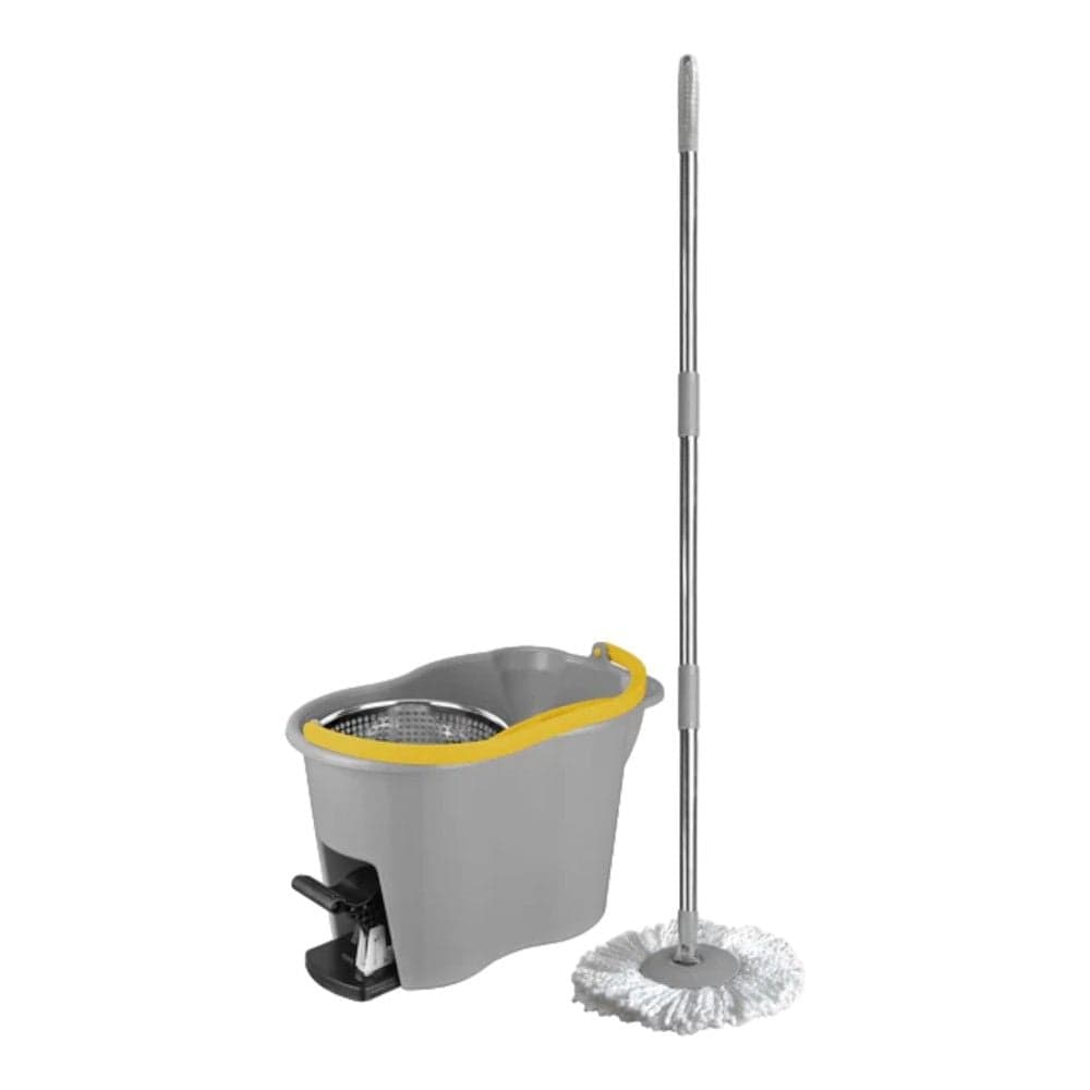 Kovë pastrimi automatike, Apex, plastike/metalike/mikrofibër, gri/verdhë, 1 copë